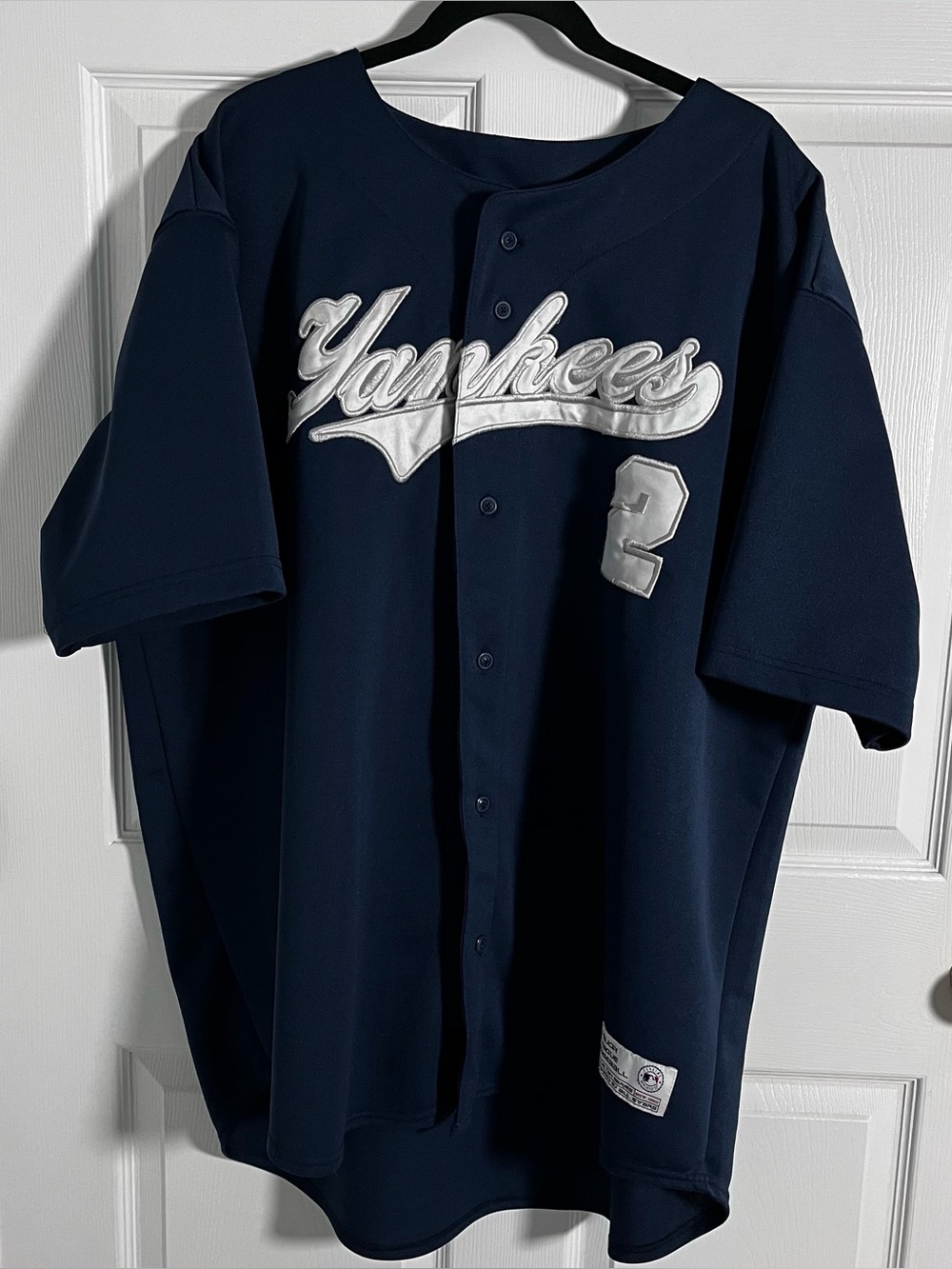 VTG Y2K New York Yankees Derek Jeter #2 Jersey Navy Blue True Fan XXL